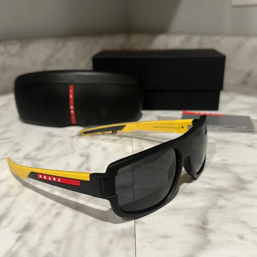 Prada mens 50% OFF yellow sunglasses